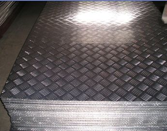China Clean Checkered Aluminum Diamond Plate Sheets 1050 3003 1.5 - 8.0mm  Anti-slip supplier